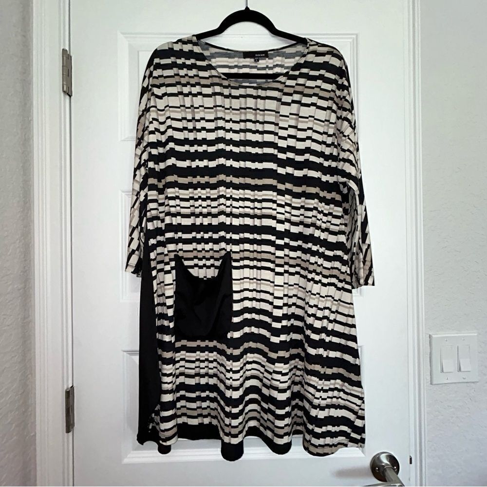 Sun Kim 3/4 Length Sleeve Tunic Lagenlook Dress